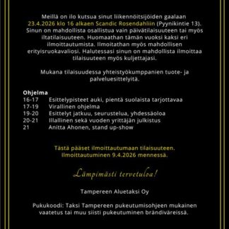 Liikennöitsijöiden gaala 23.4.2026